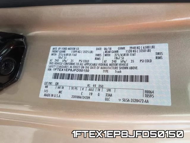 1FTEX1EP8JFD50150 фото 2