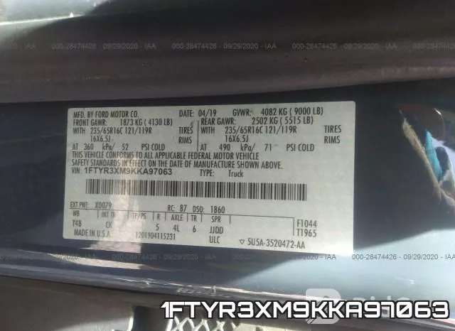 1FTYR3XM9KKA97063 фото 10