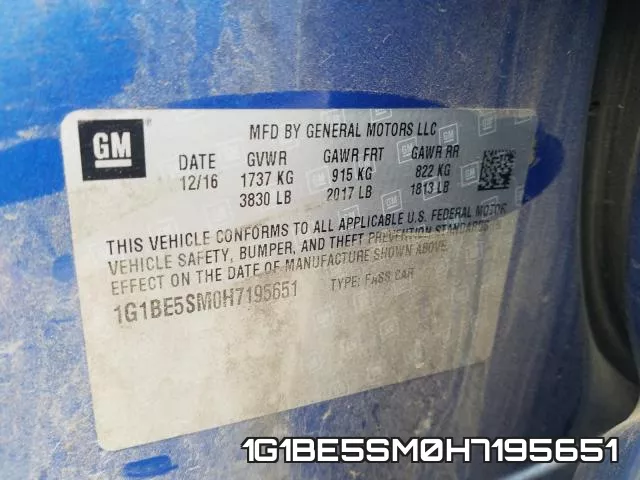 1G1BE5SM0H7195651 фото 2