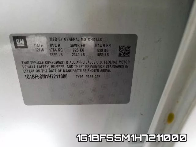 1G1BF5SM1H7211000 фото 2