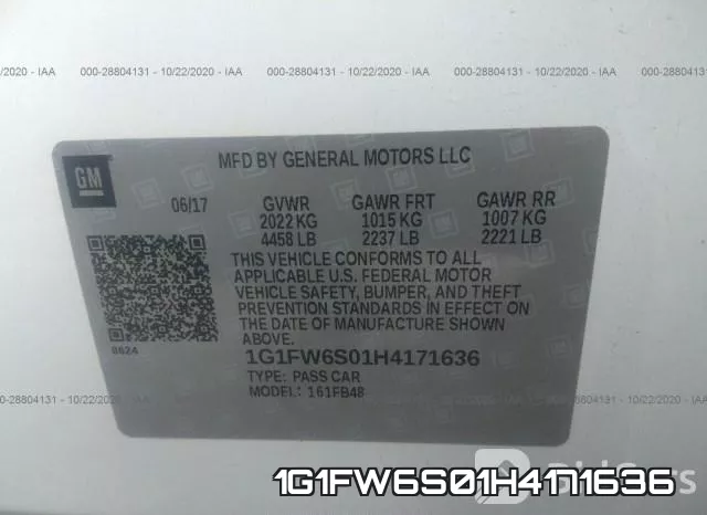 1G1FW6S01H4171636 фото 10