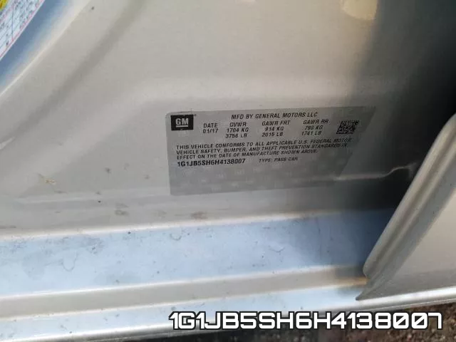 1G1JB5SH6H4138007 фото 2