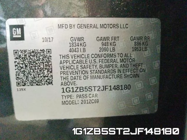 1G1ZB5ST2JF148180 фото 2