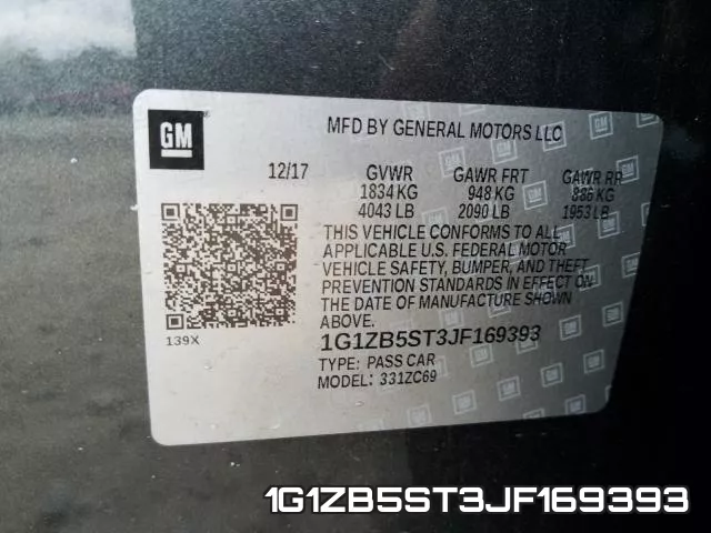 1G1ZB5ST3JF169393 фото 2
