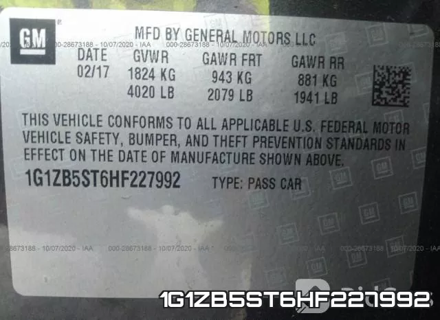 1G1ZB5ST6HF227992 фото 9