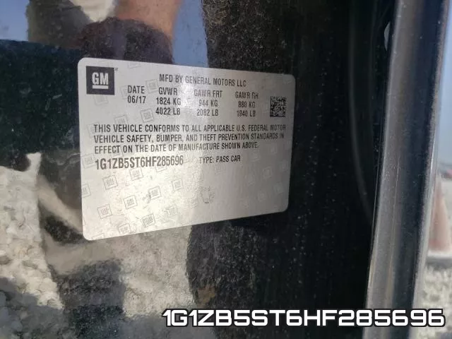 1G1ZB5ST6HF285696 фото 2