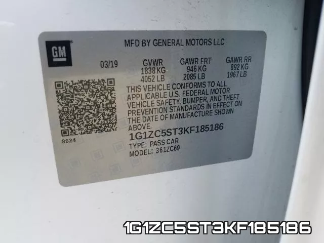 1G1ZC5ST3KF185186 фото 2