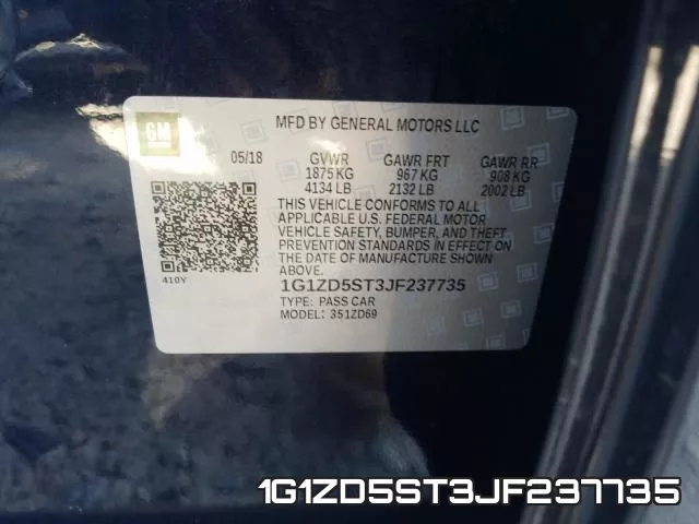 1G1ZD5ST3JF237735 фото 2
