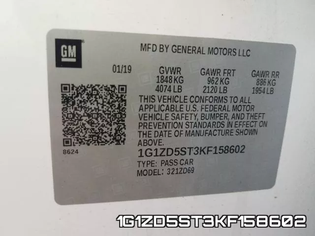 1G1ZD5ST3KF158602 фото 2