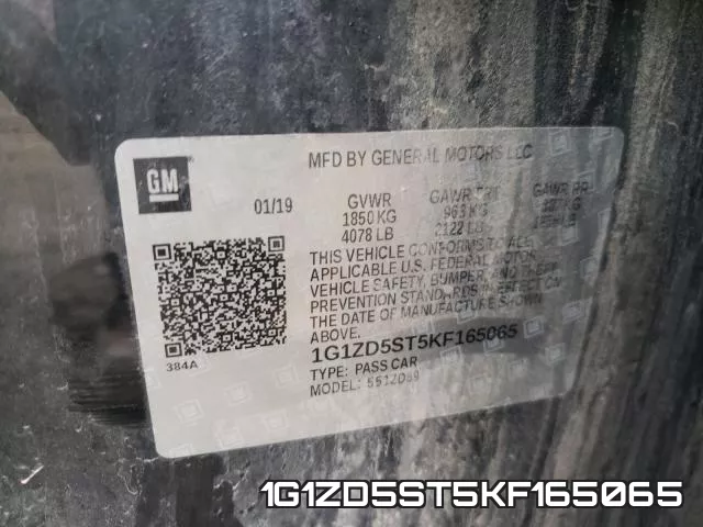 1G1ZD5ST5KF165065 фото 2