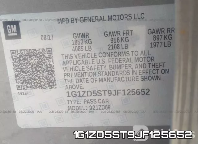 1G1ZD5ST9JF125652 фото 10