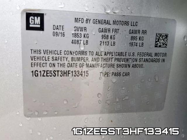 1G1ZE5ST3HF133415 фото 2