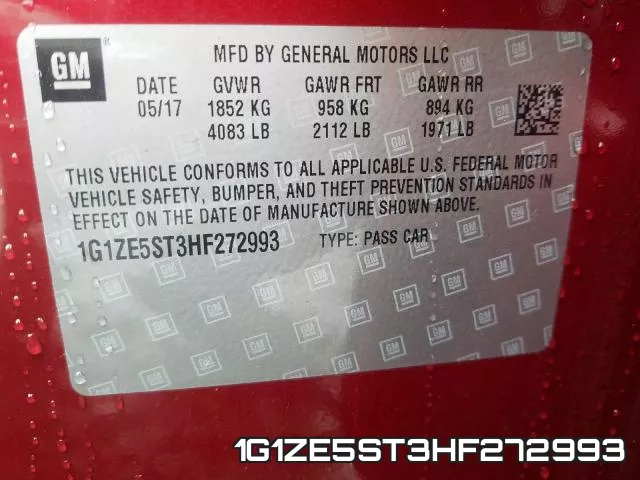 1G1ZE5ST3HF272993 фото 2
