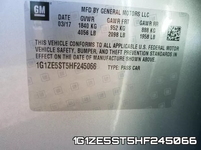 1G1ZE5ST5HF245066 фото 2
