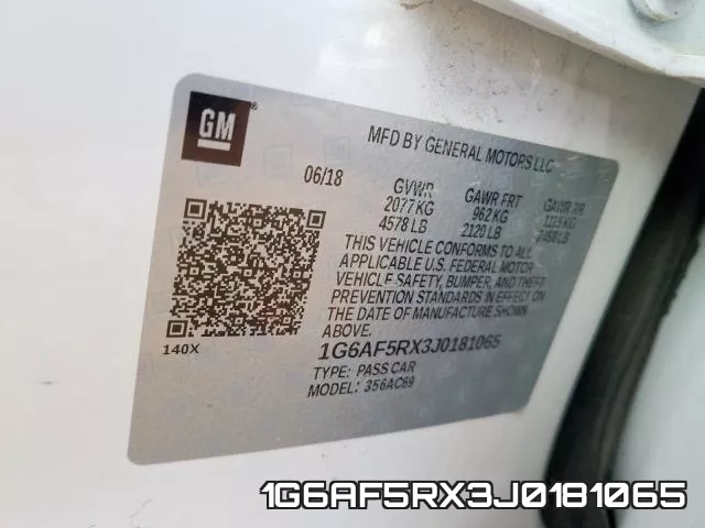 1G6AF5RX3J0181065 фото 2