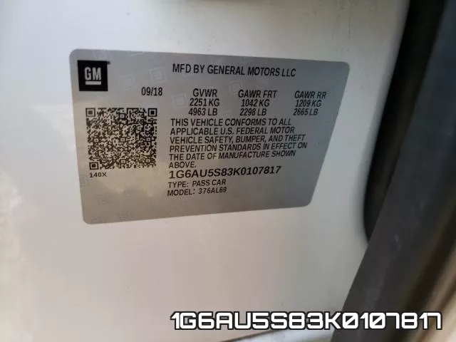1G6AU5S83K0107817 фото 2