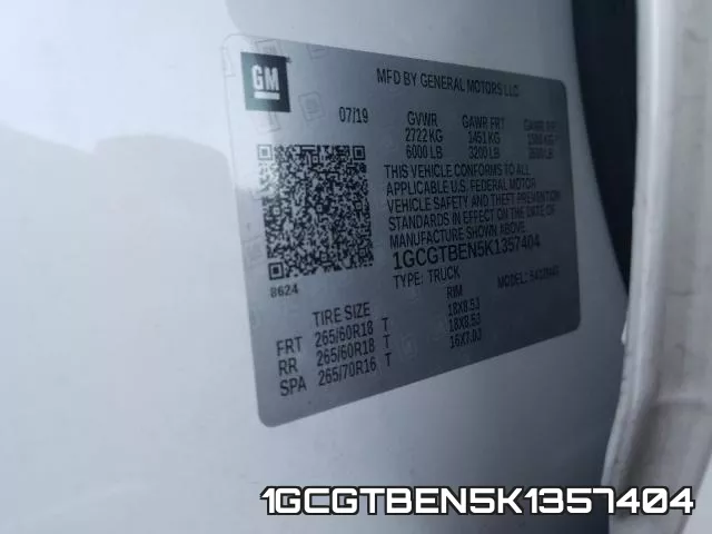 1GCGTBEN5K1357404 фото 2