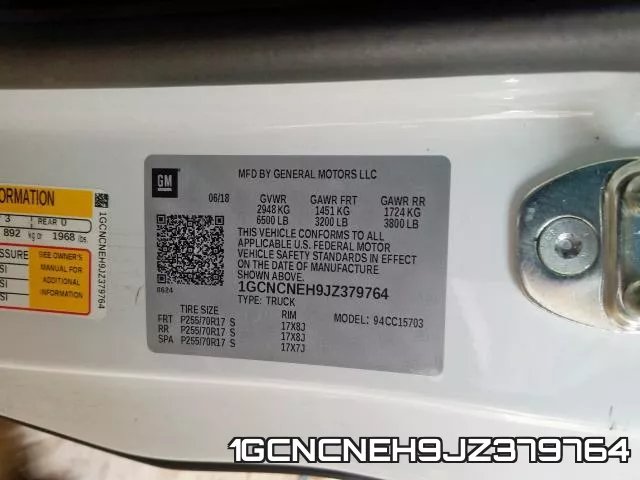 1GCNCNEH9JZ379764 фото 2