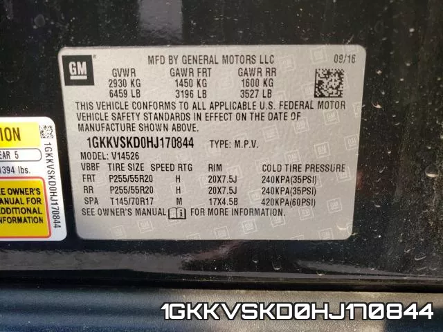 1GKKVSKD0HJ170844 фото 2