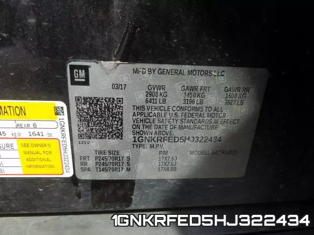 1GNKRFED5HJ322434 фото 2