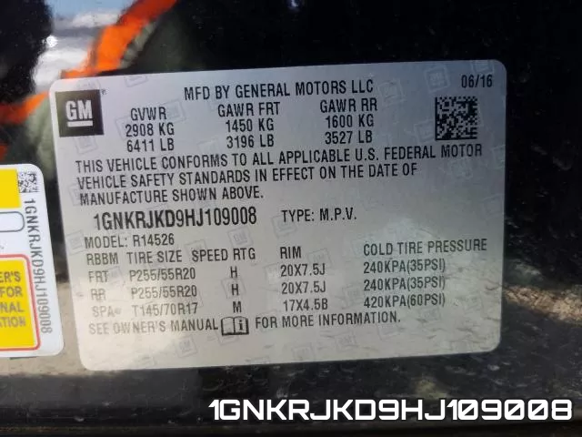 1GNKRJKD9HJ109008 фото 2