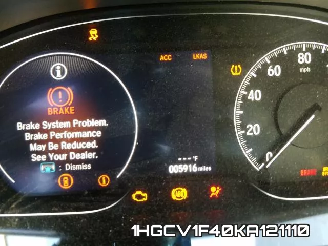 1HGCV1F40KA121110 фото 9