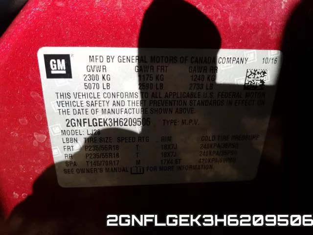 2GNFLGEK3H6209506 фото 2