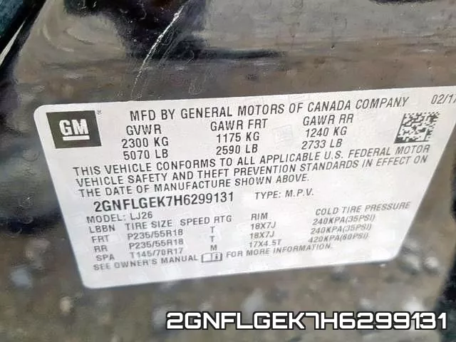 2GNFLGEK7H6299131 фото 2