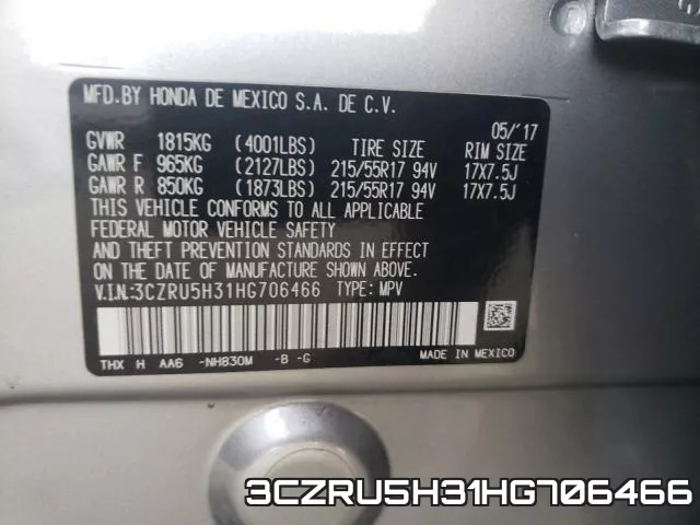 3CZRU5H31HG706466 фото 2