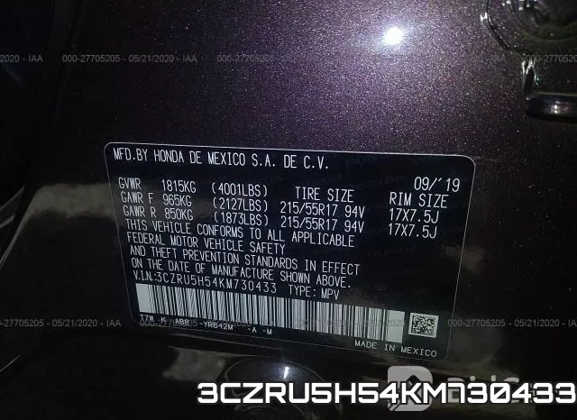 3CZRU5H54KM730433 фото 9