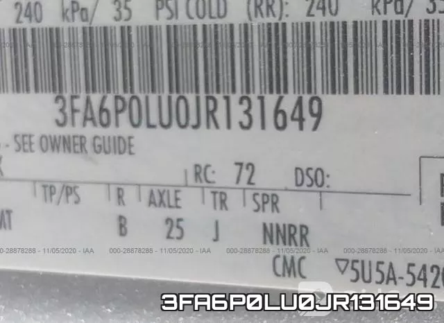 3FA6P0LU0JR131649 фото 10