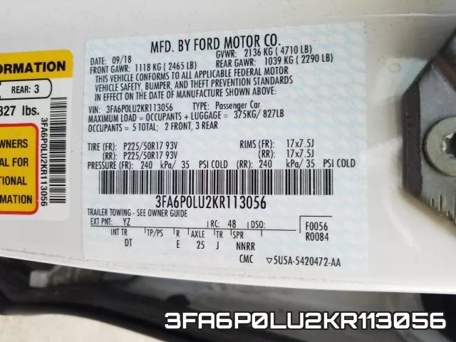3FA6P0LU2KR113056 фото 2