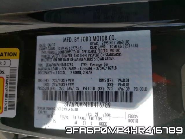 3FA6P0VP4HR416789 фото 2