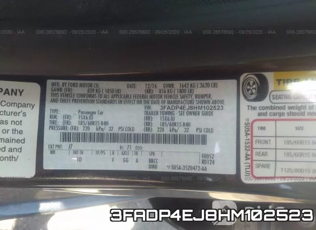 3FADP4EJ8HM102523 фото 10