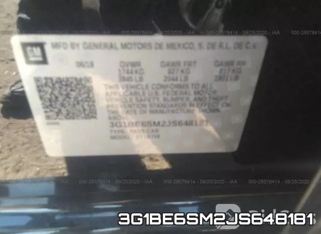 3G1BE6SM2JS648181 фото 10
