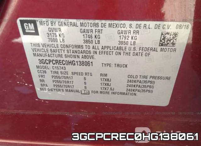 3GCPCREC0HG138061 фото 10