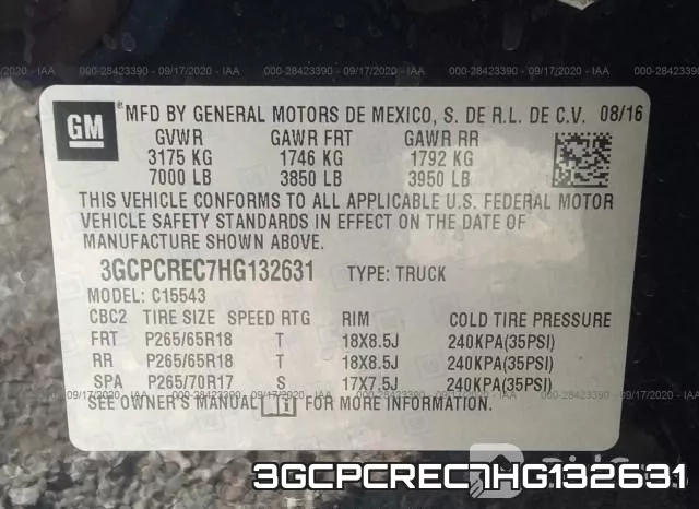 3GCPCREC7HG132631 фото 10