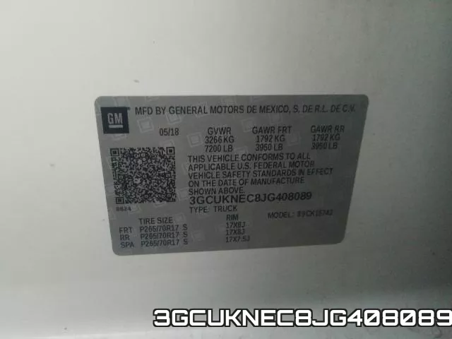 3GCUKNEC8JG408089 фото 2