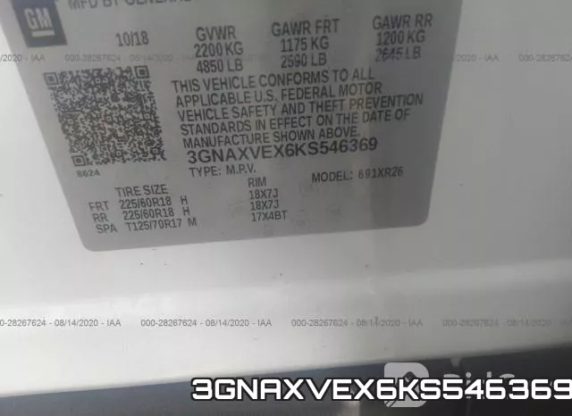 3GNAXVEX6KS546369 фото 10