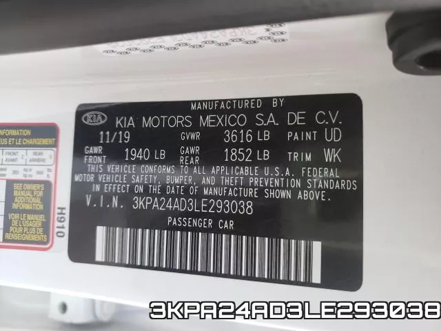 3KPA24AD3LE293038 фото 2