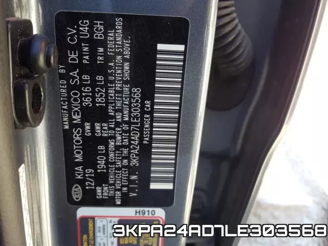 3KPA24AD7LE303568 фото 2