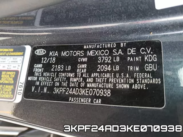 3KPF24AD3KE070938 фото 2