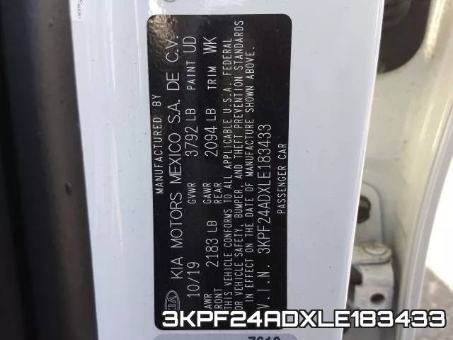 3KPF24ADXLE183433 фото 2