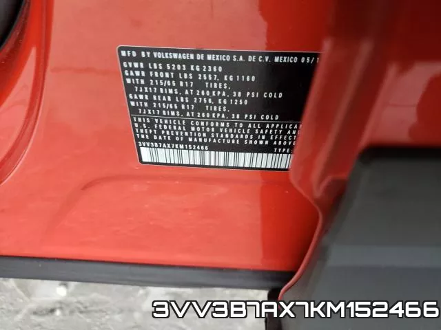 3VV3B7AX7KM152466 фото 2