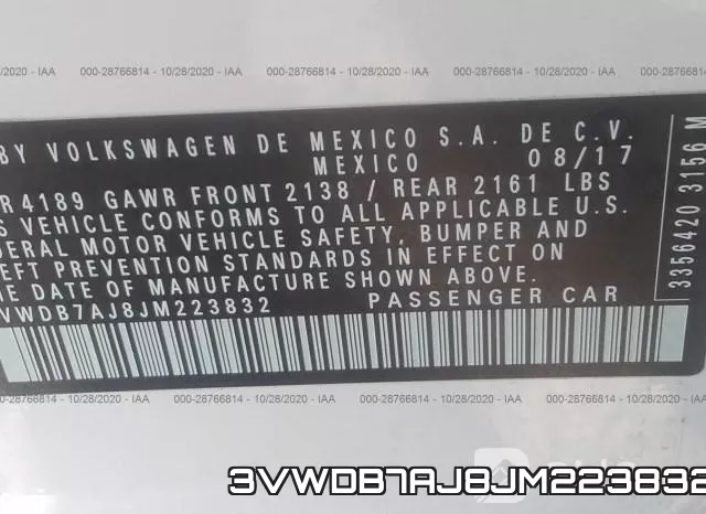 3VWDB7AJ8JM223832 фото 10