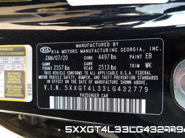 5XXGT4L33LG432779 фото 2