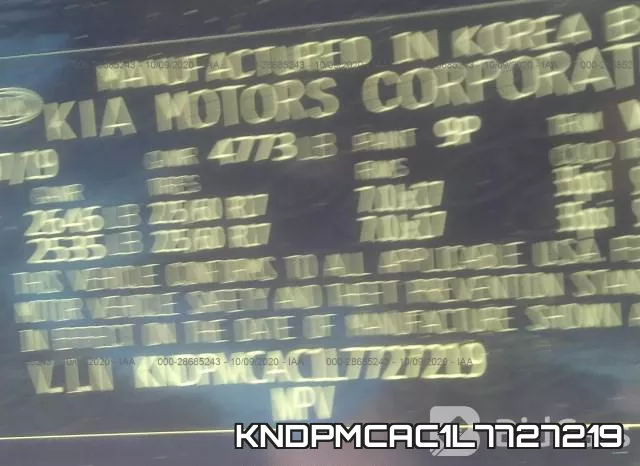 KNDPMCAC1L7727219 фото 10