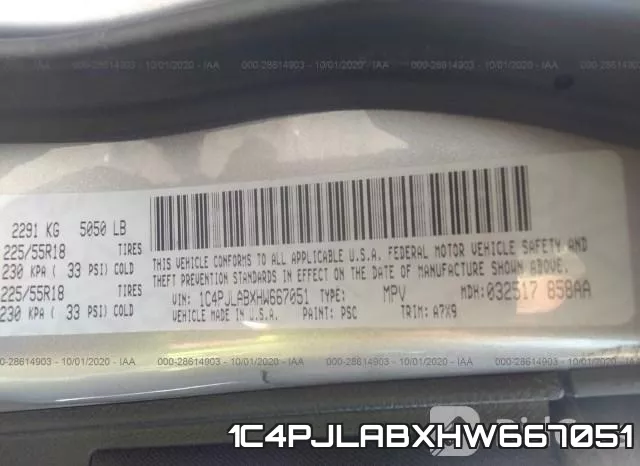 1C4PJLABXHW667051 фото 10