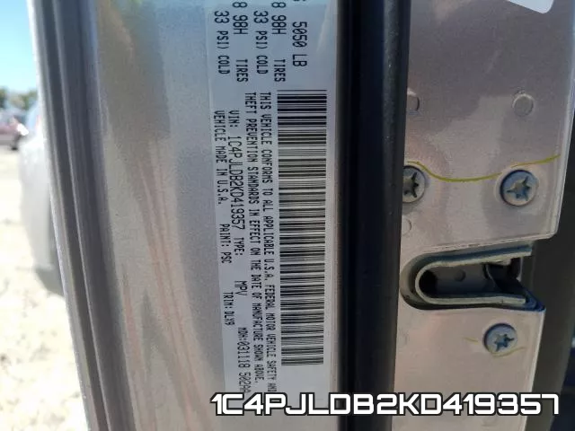 1C4PJLDB2KD419357 фото 2