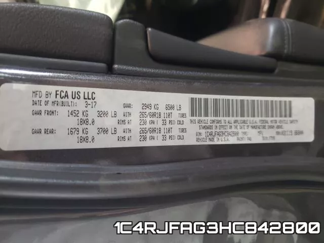 1C4RJFAG3HC842800 фото 2